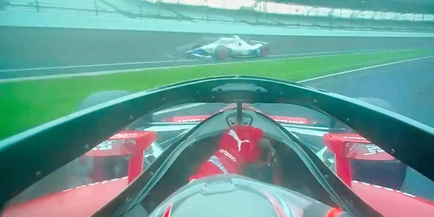 Watch IndyCar Driver Will Power Spin Into 220-MPH Traffic and Save It
