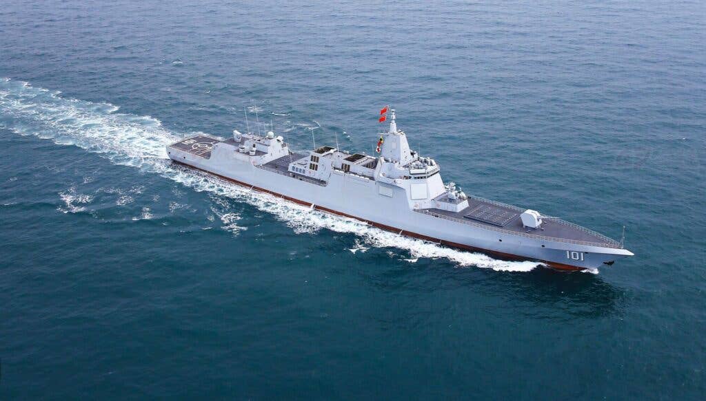 The Chinese Type 055 destroyer. <em>via Chinese internet</em>