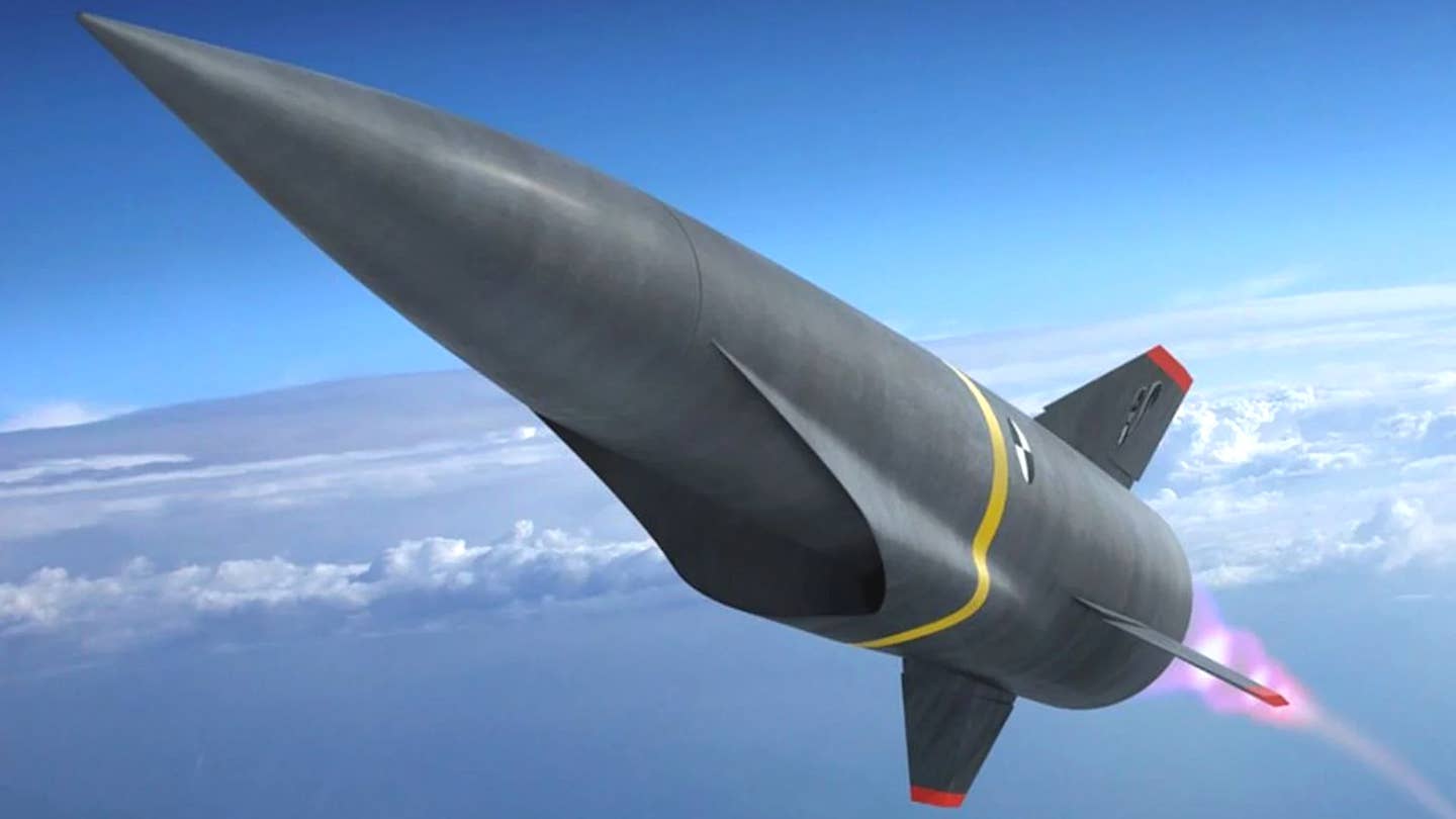 An artist's conception of a very-high-speed air-launched cruise missile.