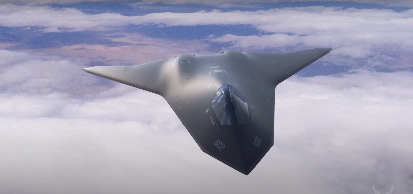 Artist's next-generation tactical manned platform concept from a USAF video. (USAF)