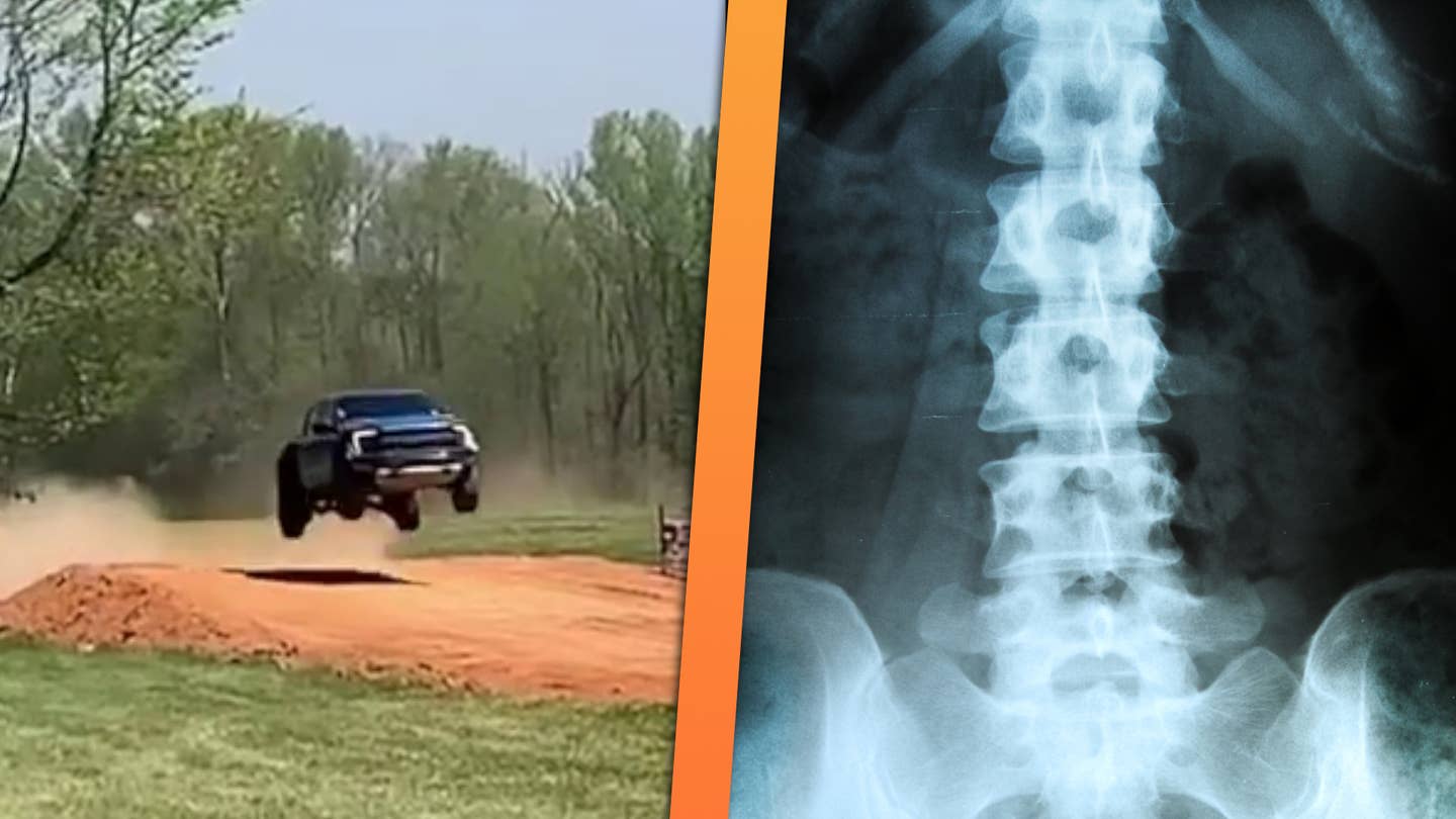 Jumping a Ford F-150 Raptor Breaks Owner’s Back, Not His Truck