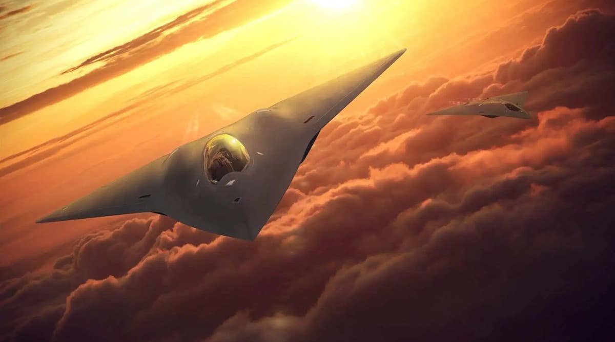 An artist's conception of an advanced stealth combat jet design. <em>Lockheed Martin</em>
