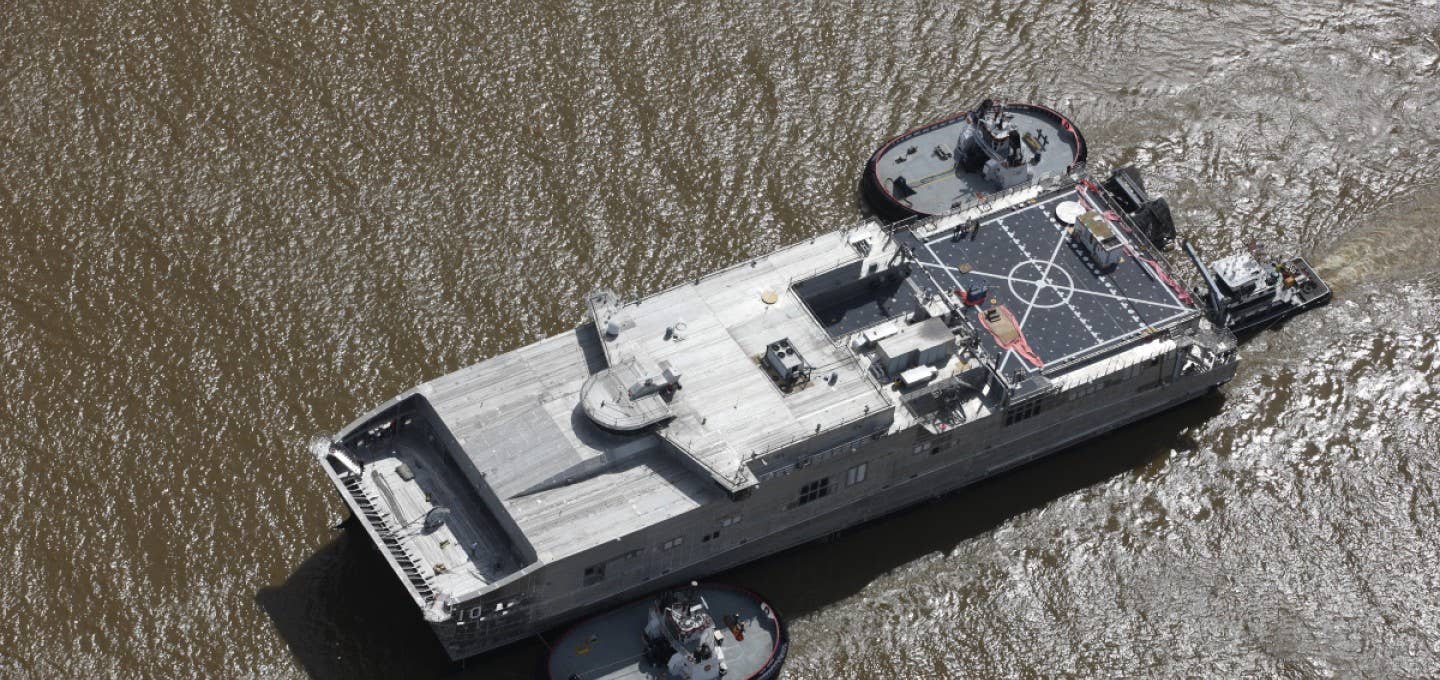 The <em>Spearhead</em> class <em>USNS Burlington</em> Expeditionary Fast Transport (EPF 10) successfully completed acceptance trials in August, 2018. (Austal photo).
