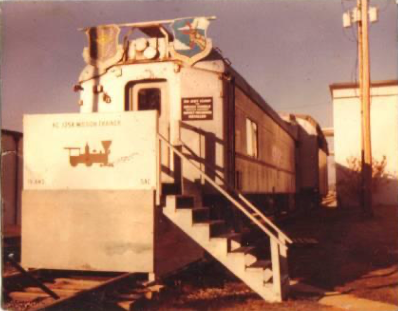 One of the pairs of train cars set up to train pilots during their operational service. <em>USAF</em>