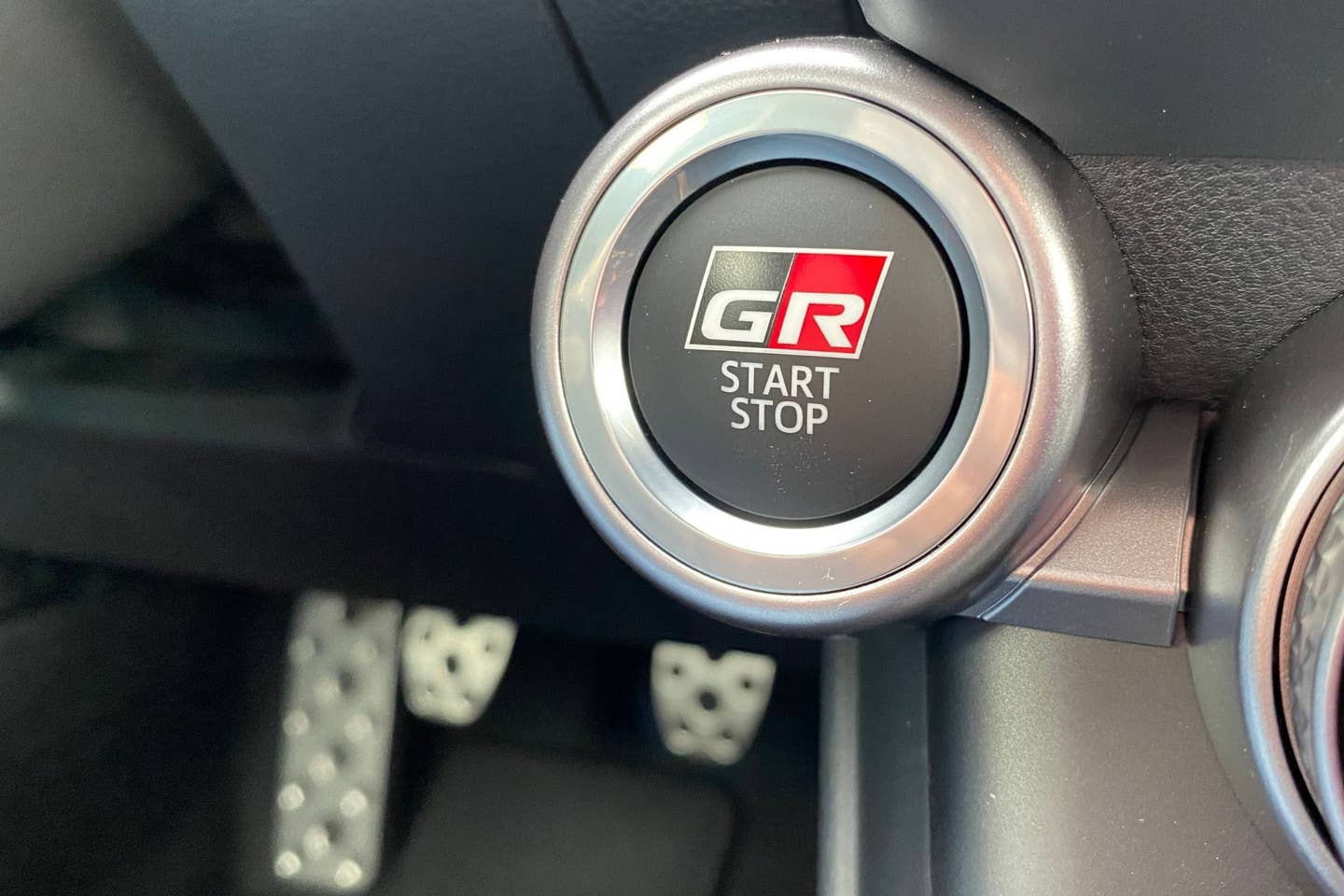 Start/stop button on a Toyota GR86