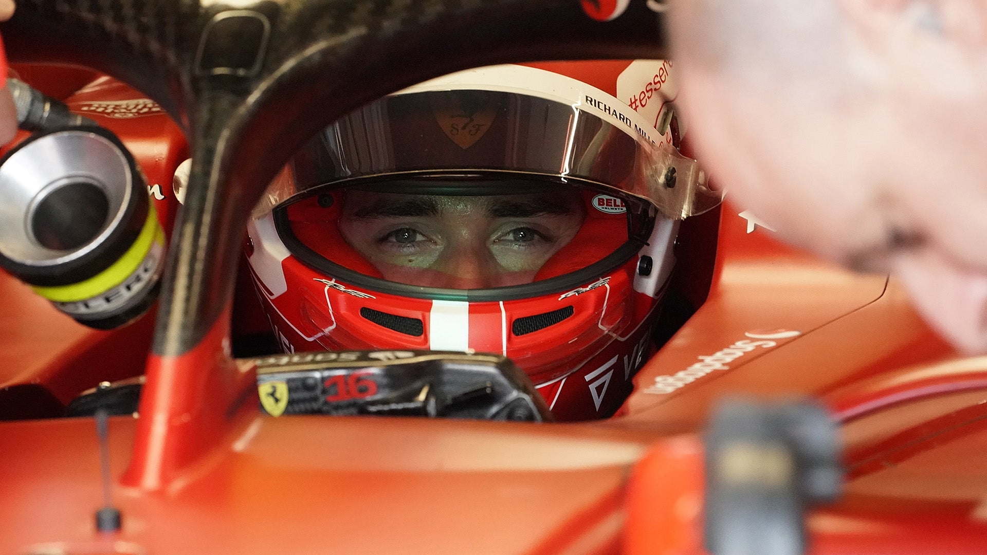 07 May 2022, US, Miami: Motorsport: Formula 1 World Championship, Miami Grand Prix, 3rd Free Practice: Charles Leclerc from Monaco of Team Ferrari in the pits. Photo: Hasan Bratic/dpa (Photo by Hasan Bratic/picture alliance via Getty Images)