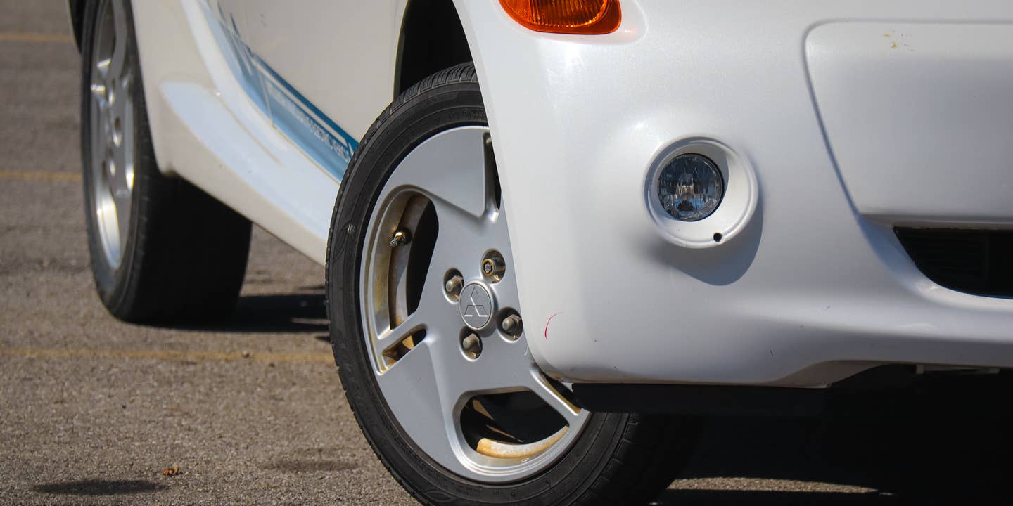 i-MiEV Front Wheel Turned, In Detail.