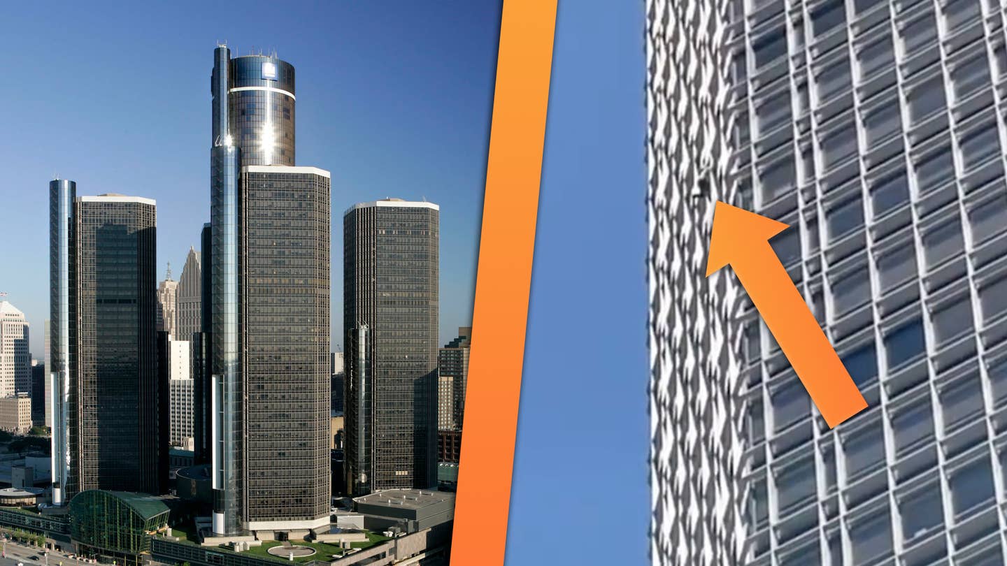 Climber Arrested for Scaling GM’s Detroit Headquarters