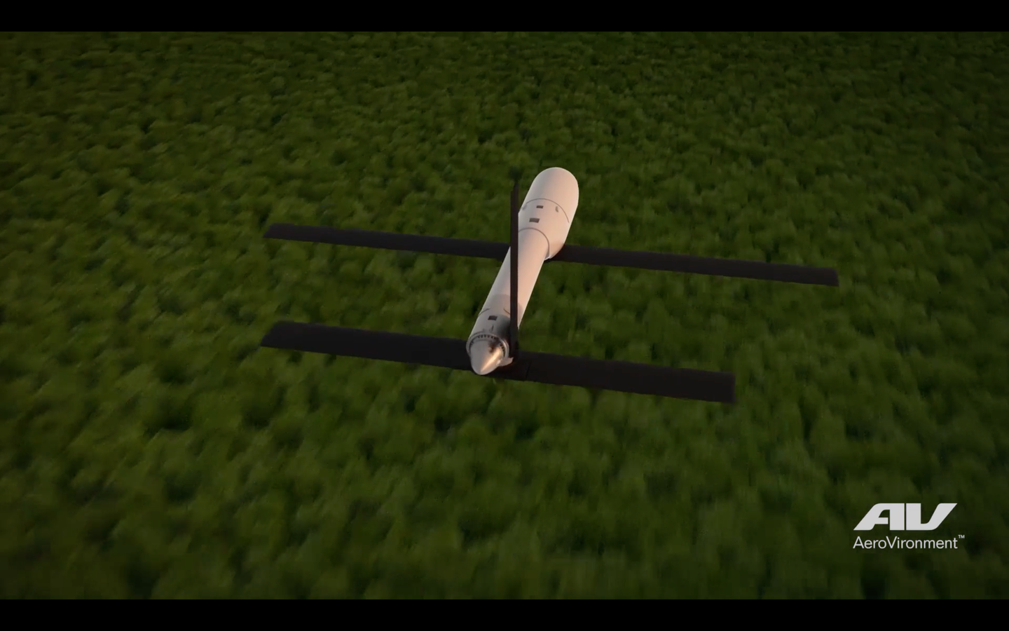 An animation of the Switchblade 600 in flight. <em>Aerovironment</em>