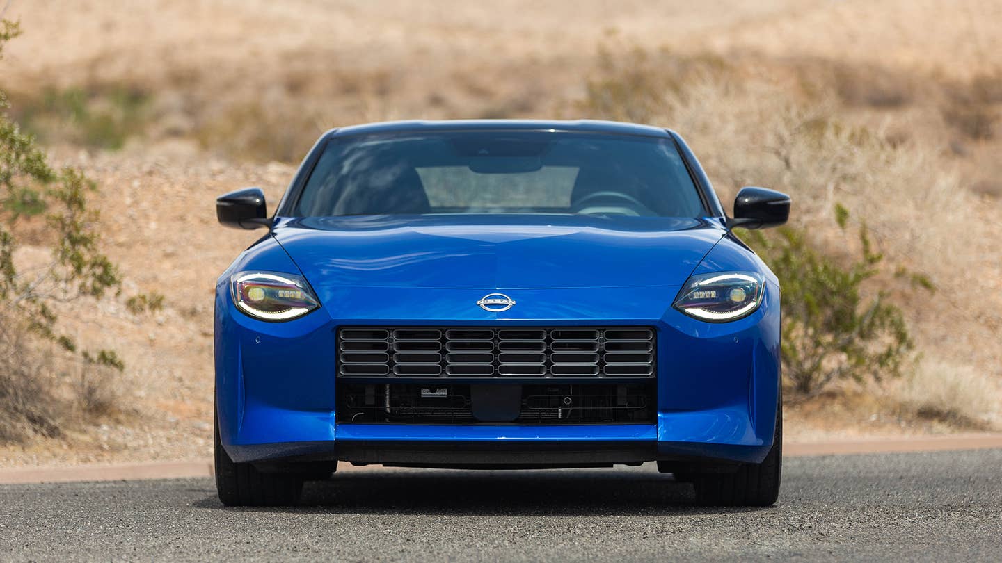 The new Nissan Z's front grille is shaped this way because of cooling.