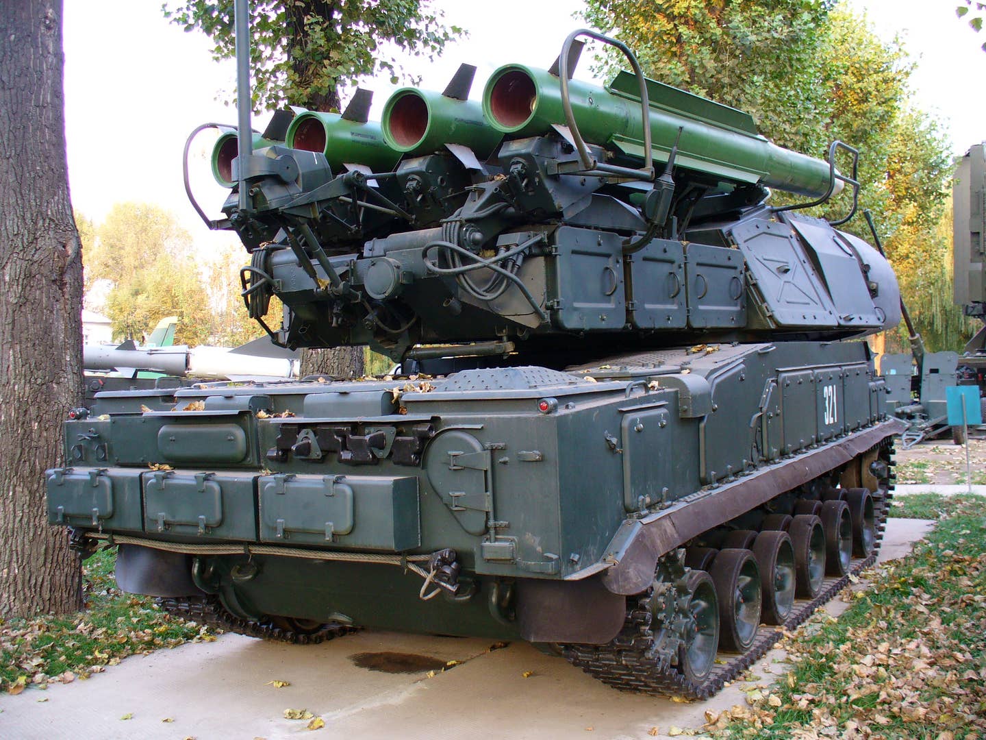 The Buk M-1 anti-aircraft system. (Wikimedia Commons photo)