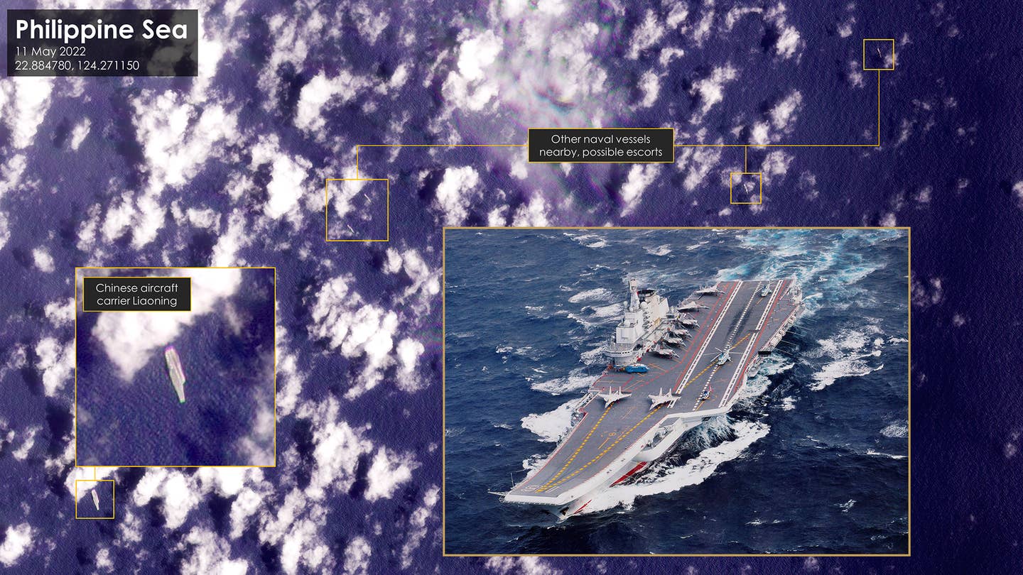 Chinese Aircraft Carrier Liaoning Spotted Off Taiwan In Satellite Imagery