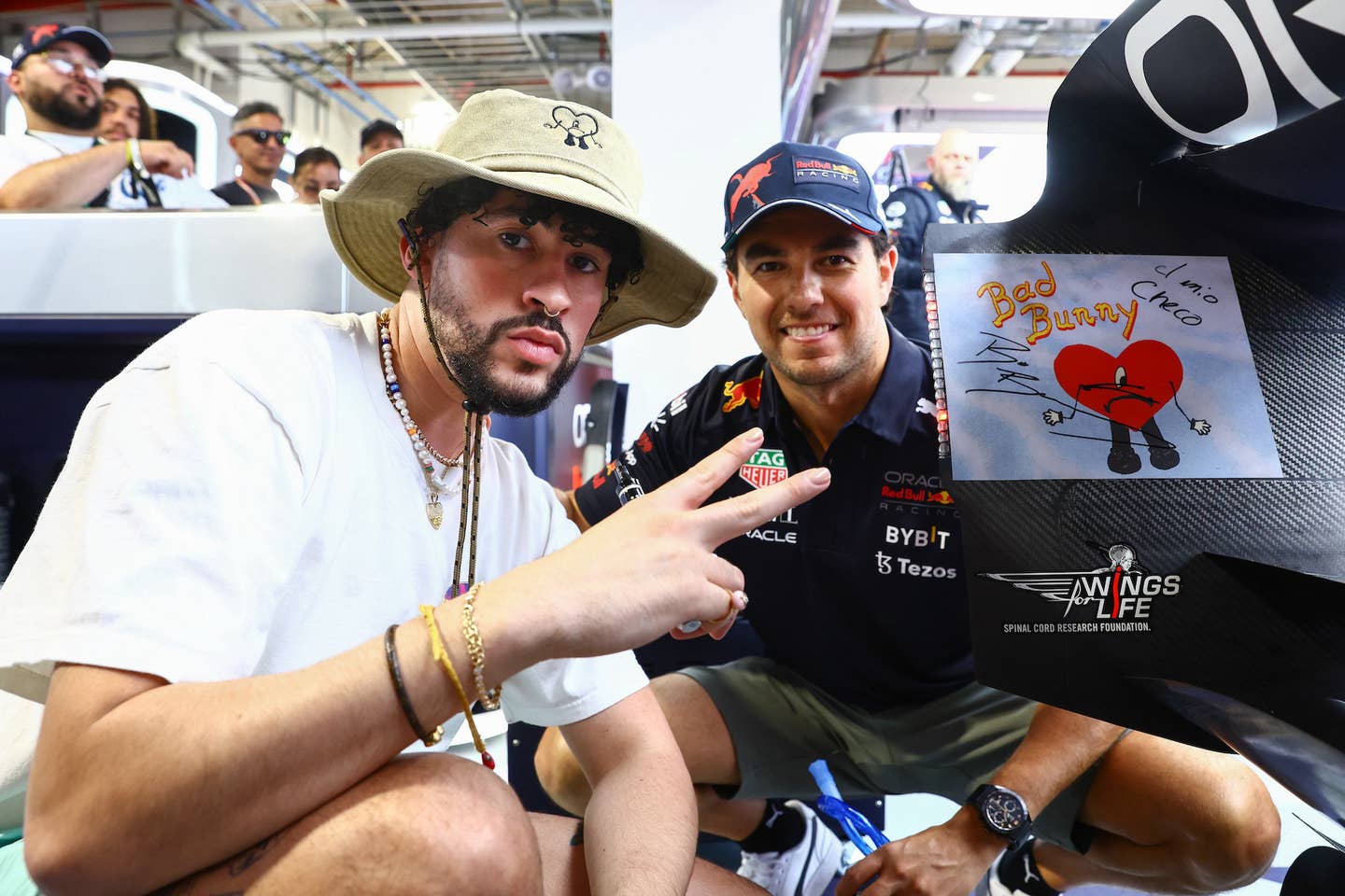 bad bunny and Sergio Perez