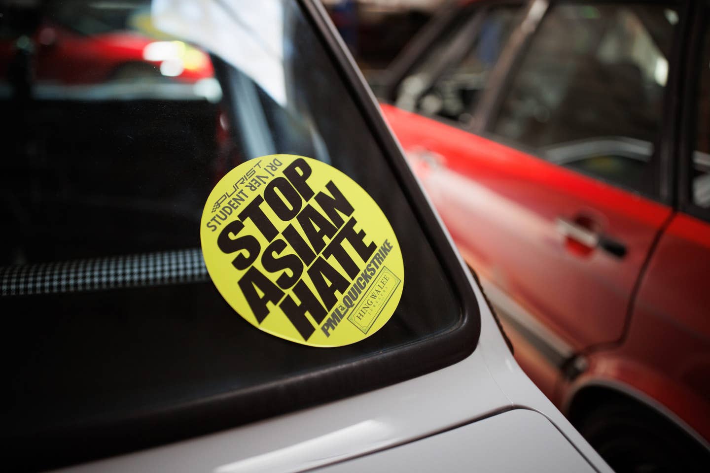 A Stop Asian Hate sticker.