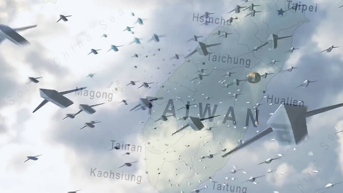Massive Drone Swarm Over Strait Decisive In Taiwan Conflict Wargames