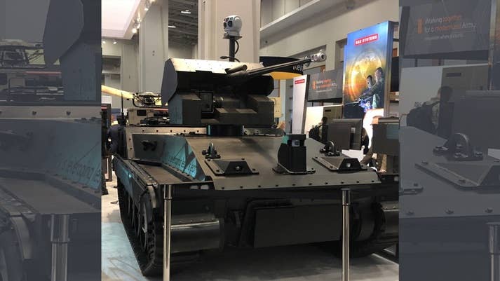 BAE's Robotic Technology Demonstrator at AUSA in 2019. <em>BAE Systems</em>