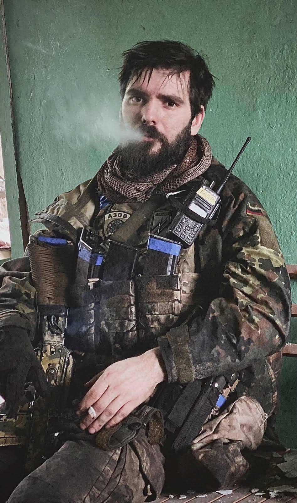 Bohdan Krotevych, a major in the National Guard of Ukraine and chief of staff of the Azov Regiment, inside the Azovstal steel plant. It was the last picture he shared with <em>The War Zone</em>. (<em>Bohdan Krotevych photo)</em>