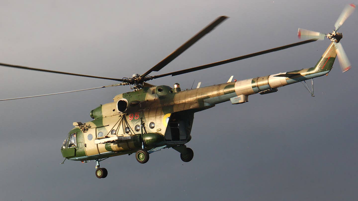 A Ukrainian Mi-8 Hip like the ones flown in the resupply missions. <em>Credit: Ukraine MoD</em>