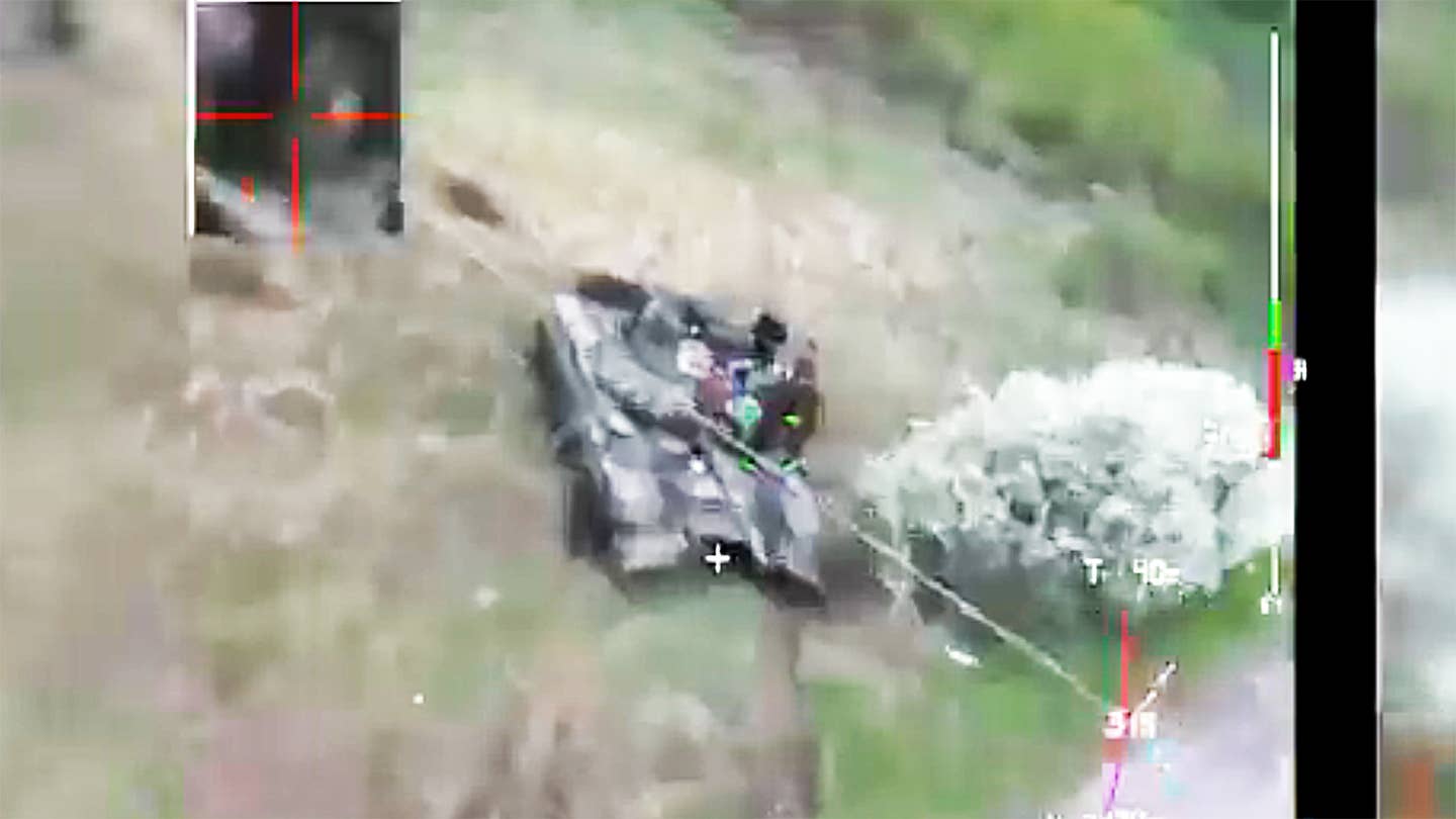 Watch This Switchblade Suicide Drone Attack A Russian Tank In Ukraine