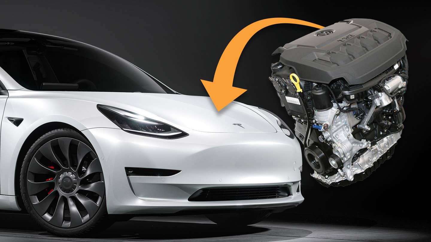 This Tesla Model 3 Hybrid Build Will Be 1,000 HP of Gas-Powered Fun