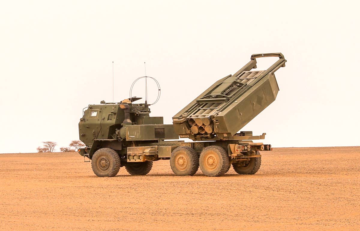 A US Army M142 High Mobility Artillery Rocket System at an exercise in Morocco in 2021. <em>US Army/Spc. Zack Stahlberg</em>