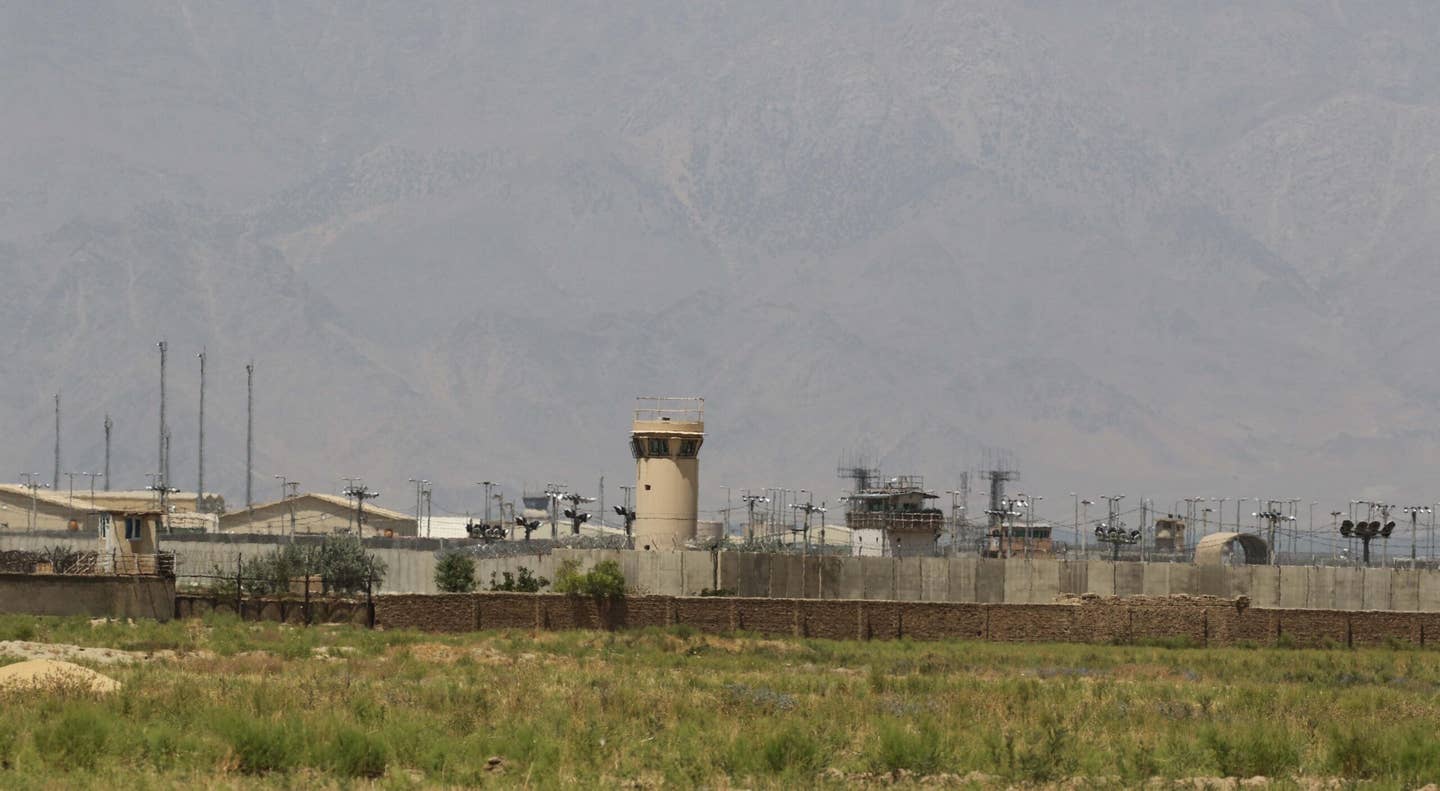 After nearly 20 years the U.S. military left Bagram airfield, the center of operations against al-Qaeda and Taliban in the country. (Photo by Haroon Sabawoon/Anadolu Agency via Getty Images)