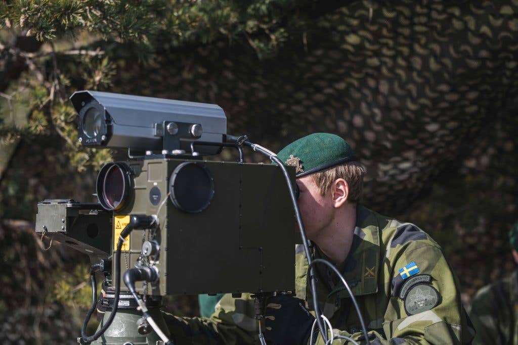 The Robot-17 laser designation system in action. <em>Swedish Armed Forces</em>
