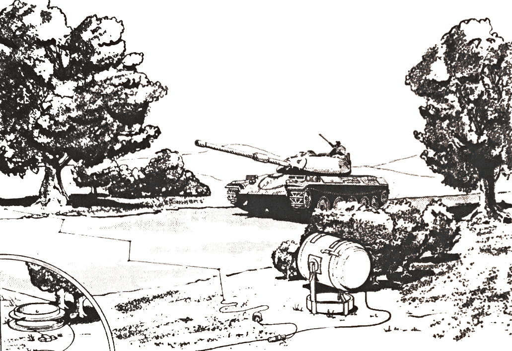 An illustration of how the off-route mine works from a British Army manual.