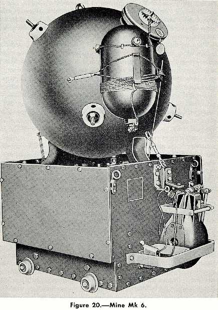 Early illustration of the Mk 6 mine.<em> Operational Characteristics of U.S. Naval Mines manual</em>