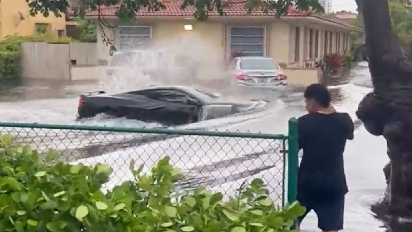 C8 Corvette Driving Through Flood Gives New Meaning to ‘Chevy Runs Deep’