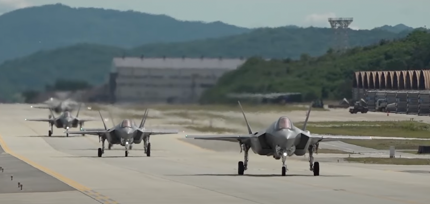 ROKAF F-35A stealth jets were among the aircraft involved in today’s airpower demonstration. <em>Republic of Korea Ministry of Defense</em>