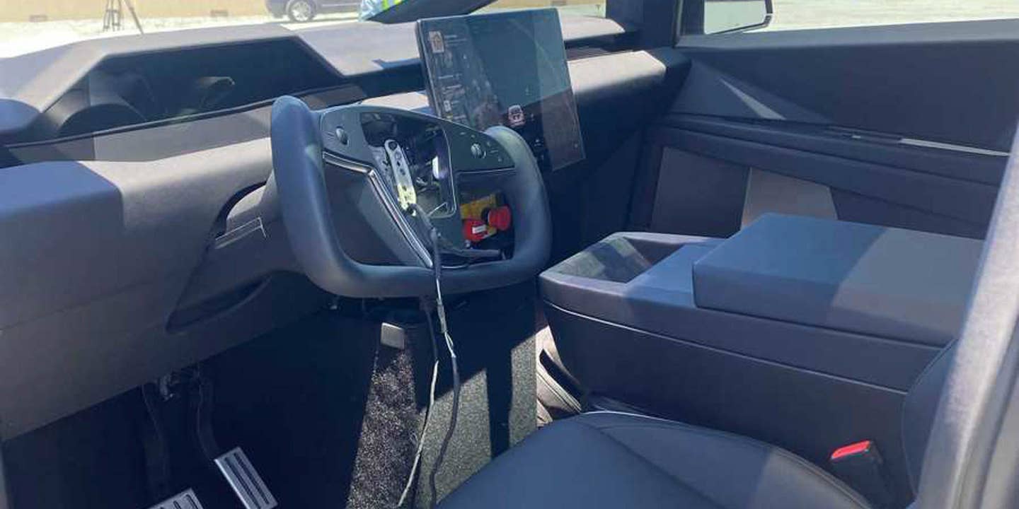 New Interior Pics Show the Tesla Cybertruck Has a Separate Gauge Cluster
