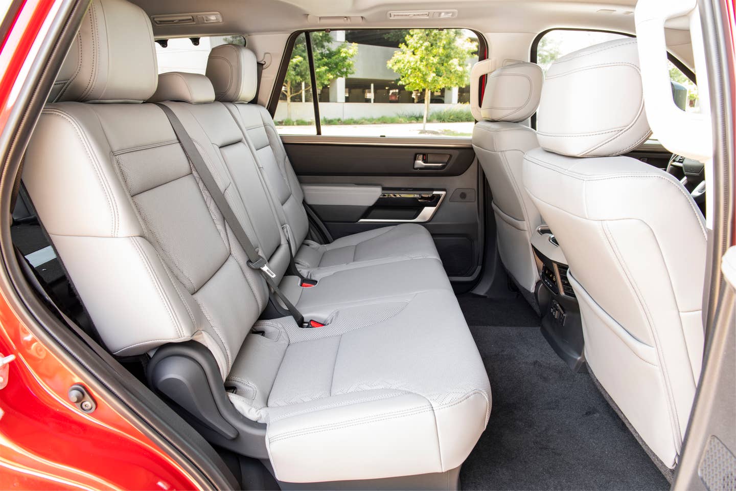 Toyota Sequoia Limited optional second-row bench seat. 