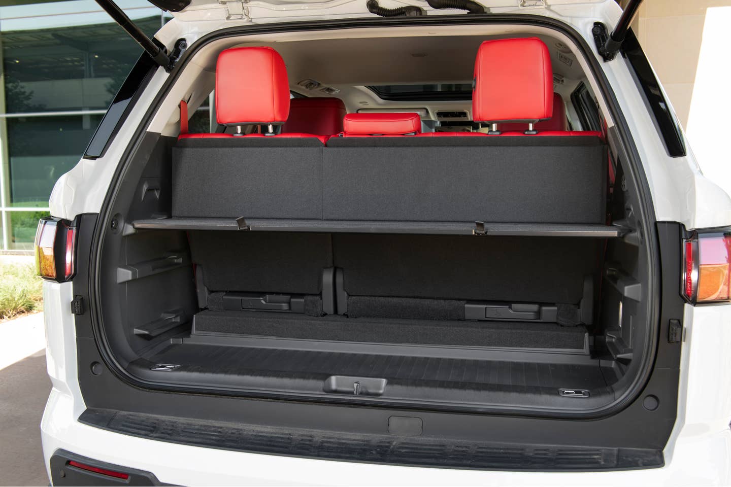 Rear parcel shelf in the back of the Toyota Sequoia TRD Pro