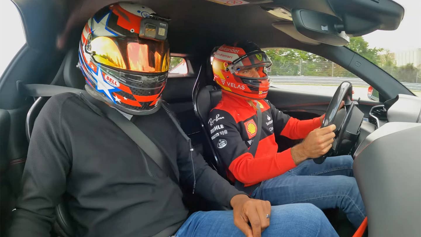 What You Learn Riding With F1 Driver Carlos Sainz in a Ferrari 296 GTB