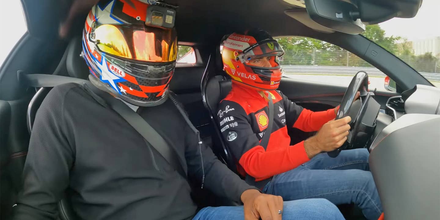 What You Learn Riding With F1 Driver Carlos Sainz in a Ferrari 296 GTB