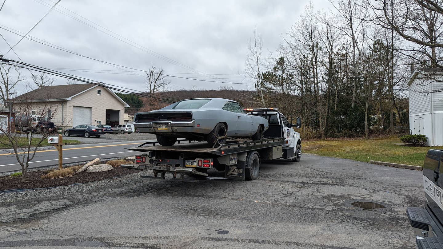 1969 Charger on flatbed