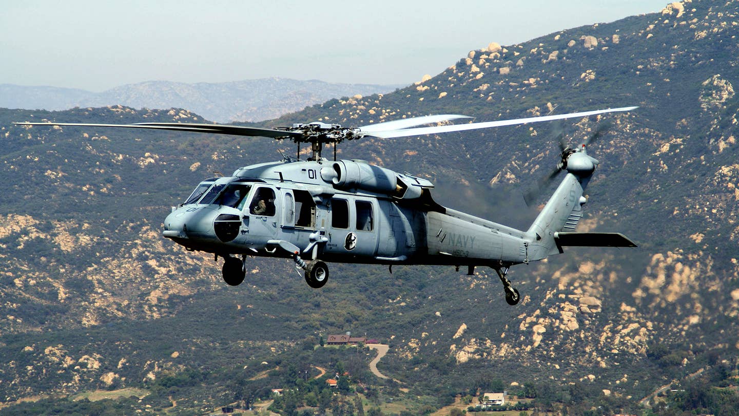 Navy MH-60S Seahawk Helicopter Crashes In Southern California