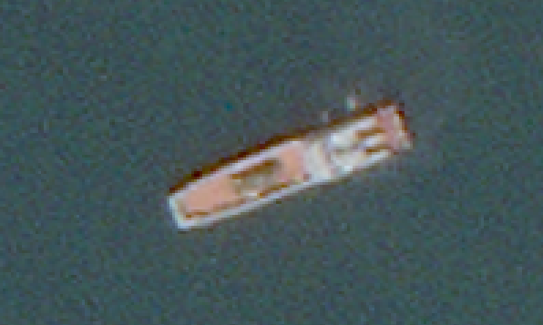 A Russian <em>Dyugon</em> class&nbsp;(Project 21820) landing craft with what appears to be a Tor SAM system on deck operating south of Snake Island on June 10 in the Black Sea. PHOTO © 2022 PLANET LABS INC. ALL RIGHTS RESERVED. REPRINTED BY PERMISSION.