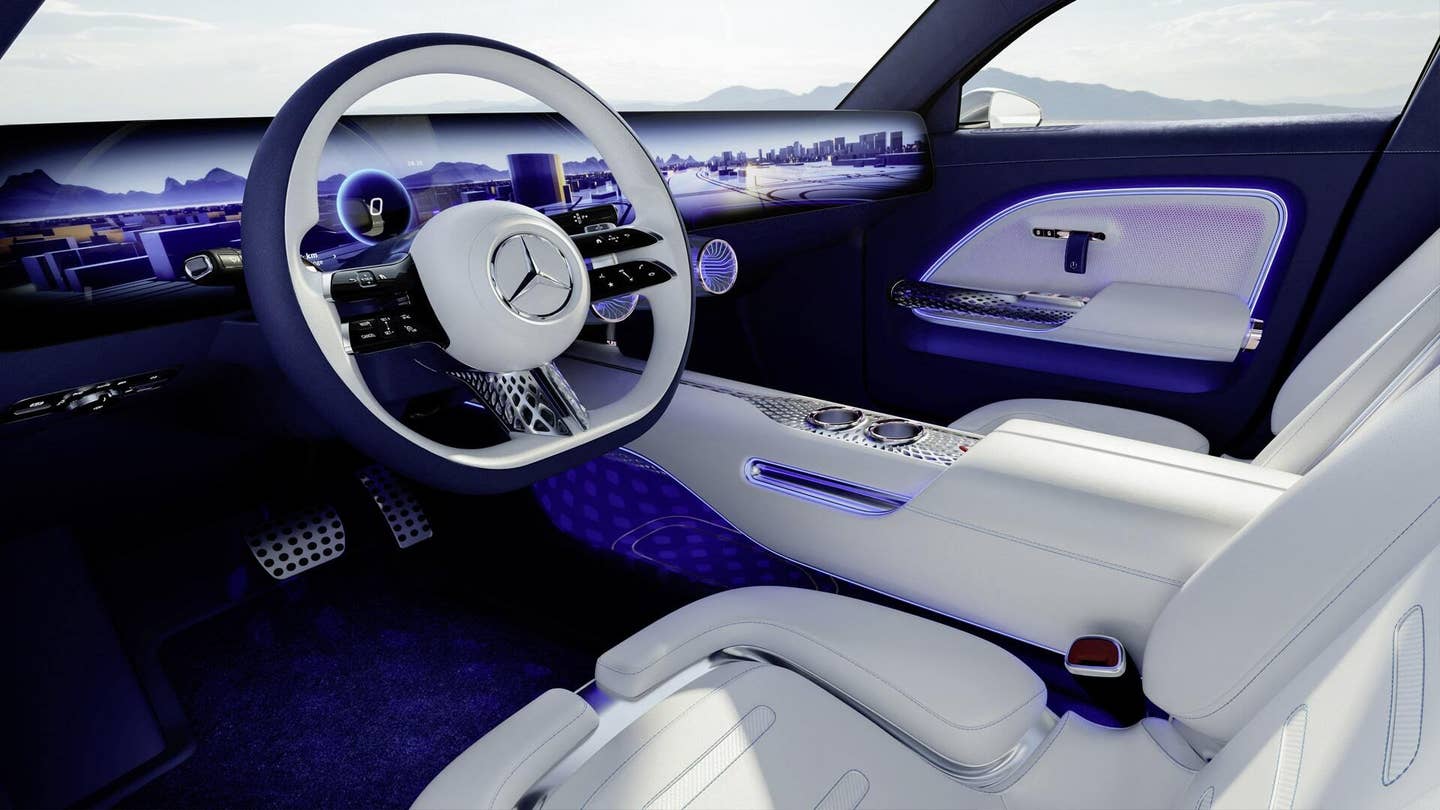 The interior of the Mercedes Vision EQXX