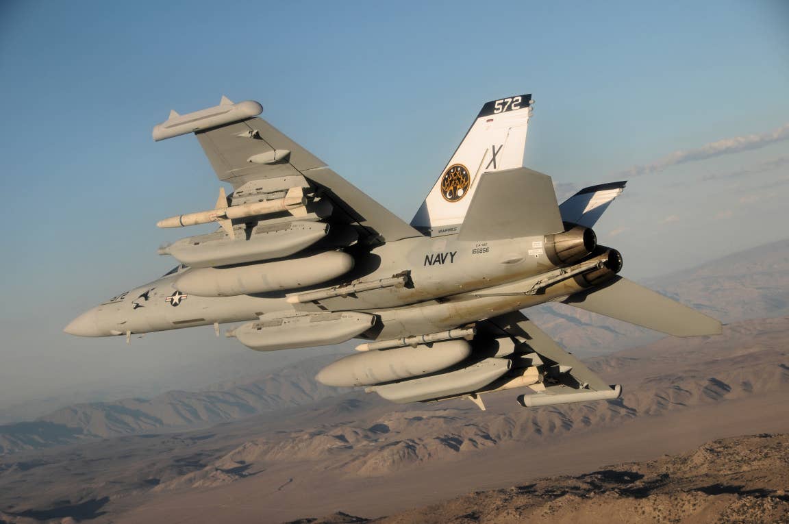 EA-18G over the California desert. (US Navy photo)