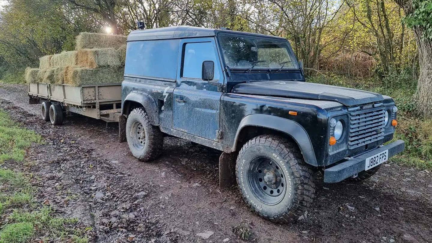 Drop-In Kit Converts Land Rover Defenders to Electric for Farm Use