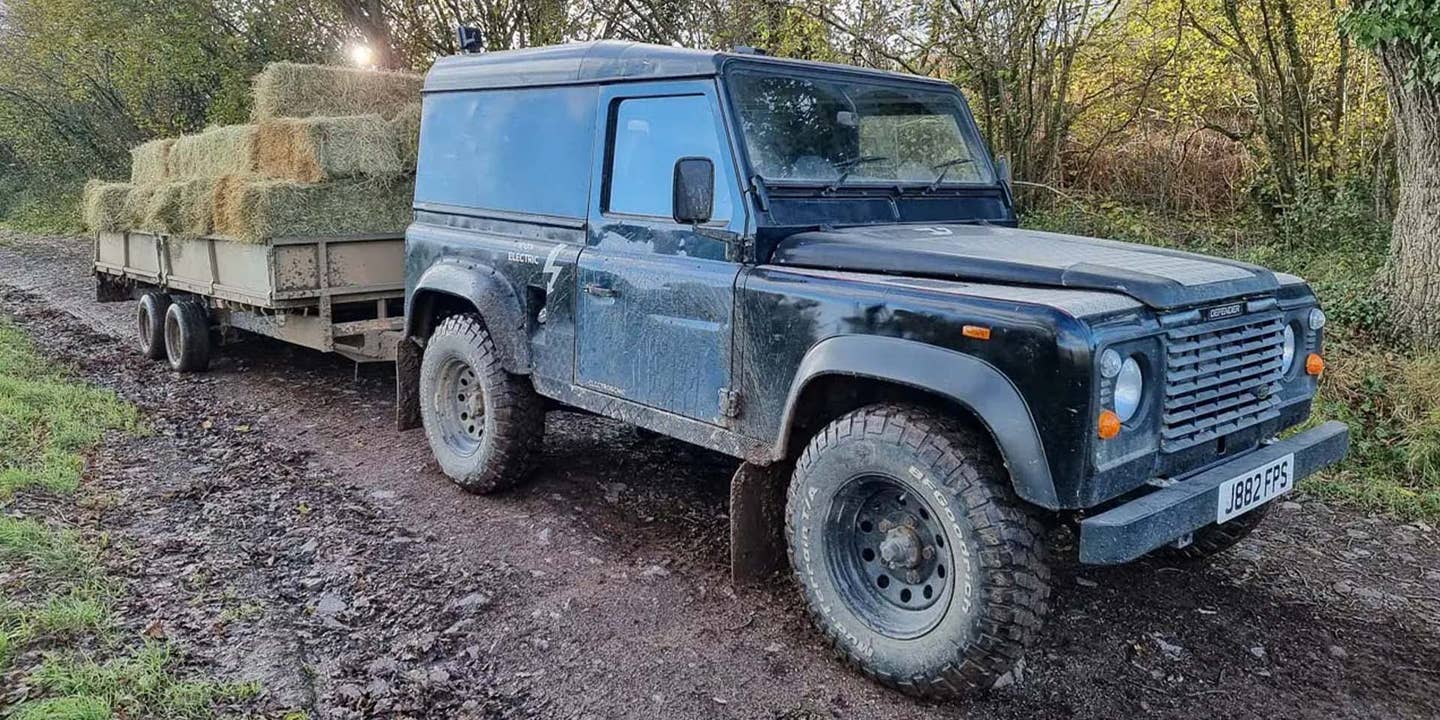 Drop-In Kit Converts Land Rover Defenders to Electric for Farm Use