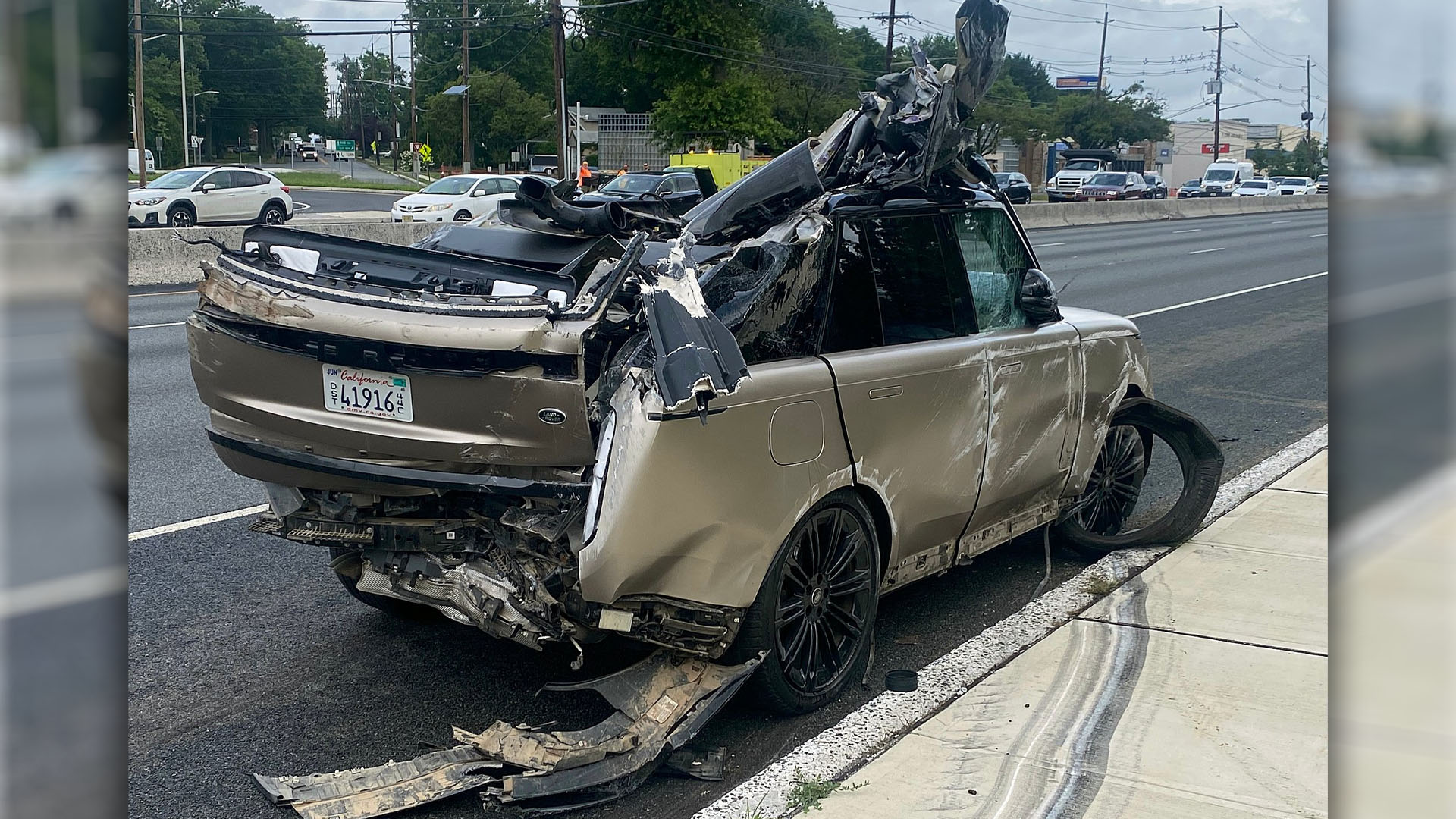 New Range Rover Destroyed After Tumbling Off Car Carrier | The Drive