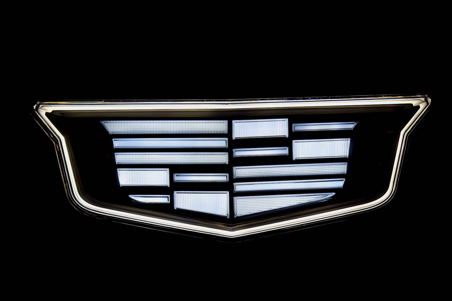 2023 Cadillac Lyriq Debut Edition light-up exterior badge | James Gilboy