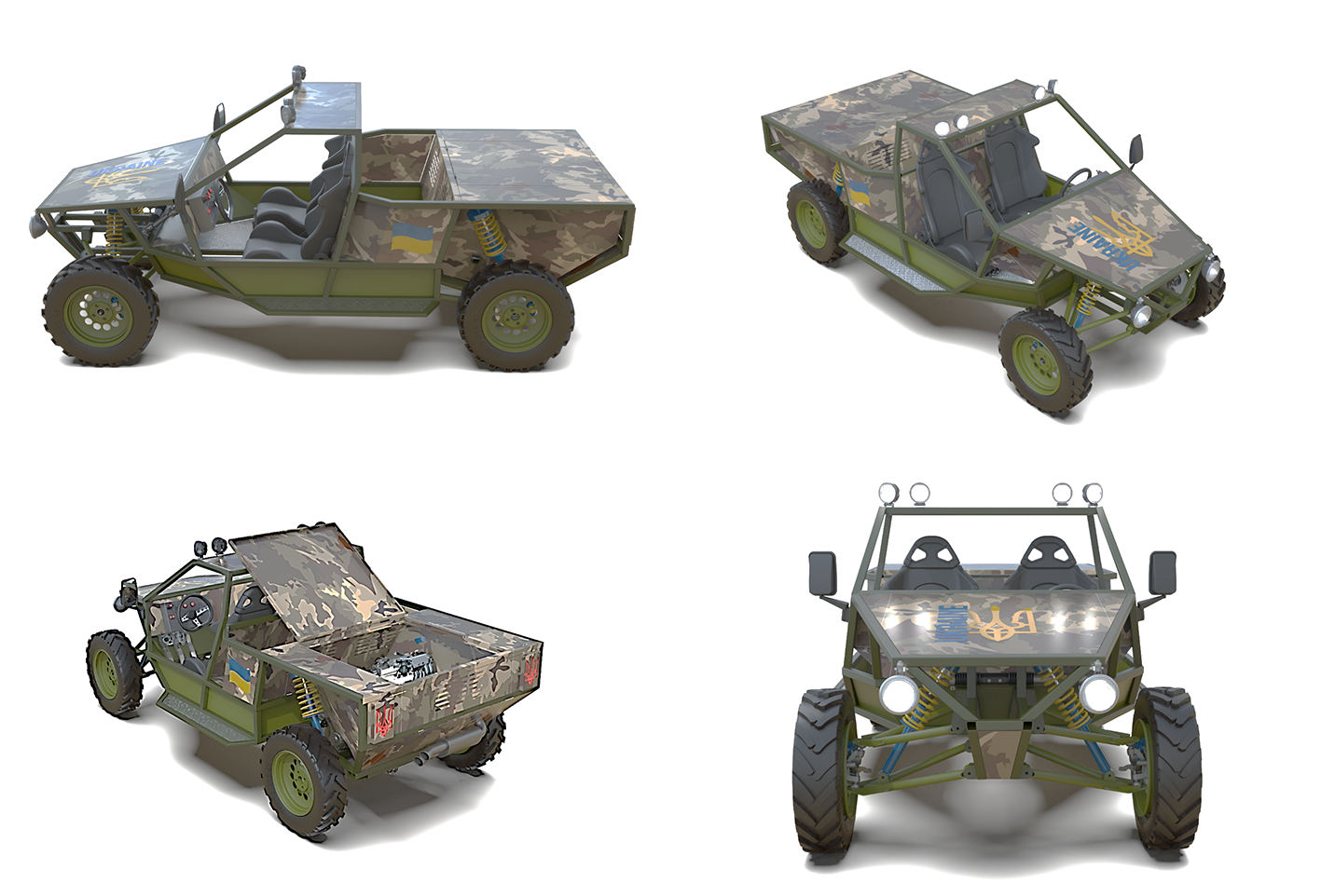 A composite of the design plans for SteelTec Group's proposed light military vehicle. <em>SteelTec Group</em>