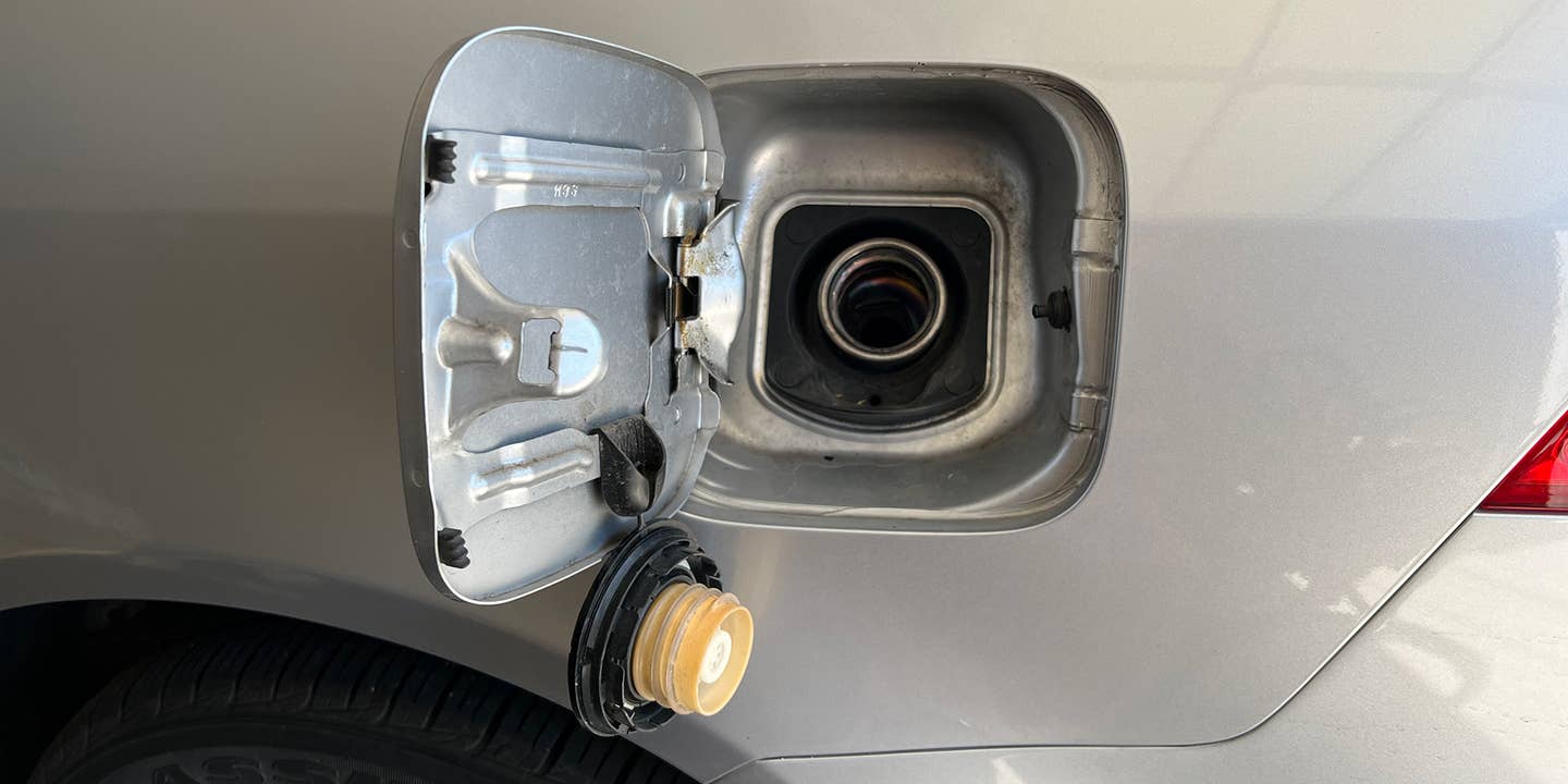A fuel filler on an Acura RSX