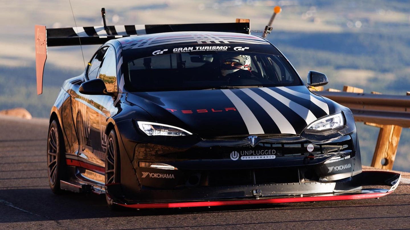 Tesla Model S Plaid driven by Randy Pobst at the 2022 PPIHC | Unplugged Performance
