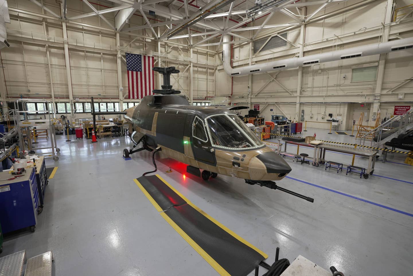 The first Raider X competitive prototype in a hanger at Sikorsky’s West Palm Beach, Florida, facility. <em>Sikorsky Photo</em>