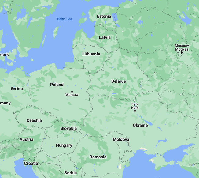 This map shows the countries on NATO's eastern flank